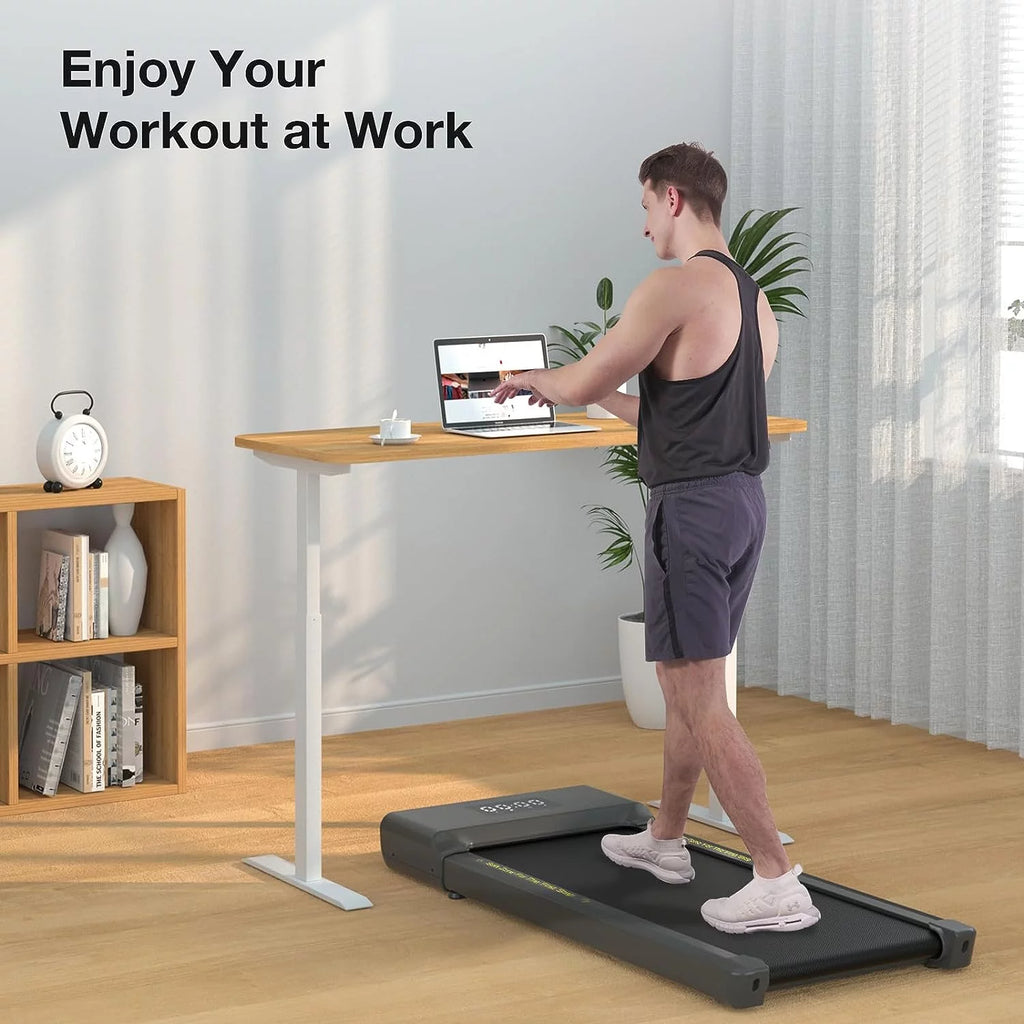 0.6-3.8 mph Under Desk Walking Treadmill with Remote Control LED Display B47775