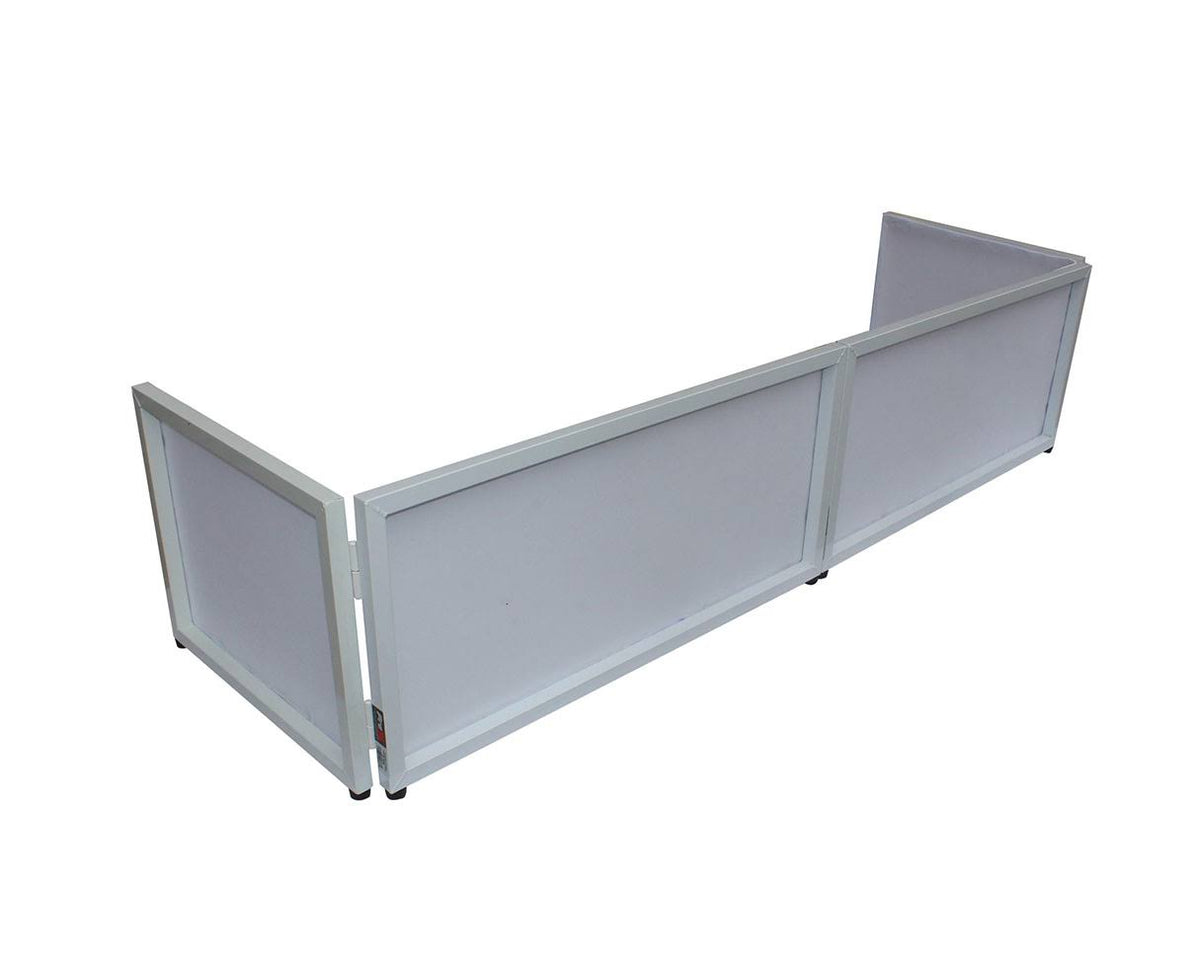 6ft Table Top DJ Facade White Trim Black White Scrim P201918