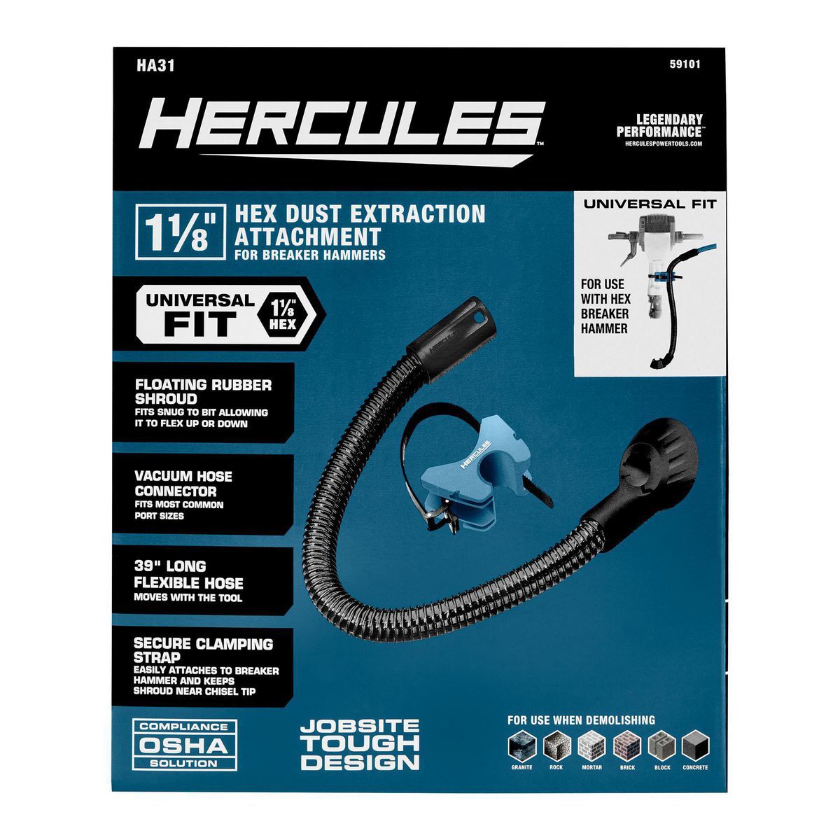 1-1/8 in. Hex Dust Extraction Attachment for Breaker Hammers P89881