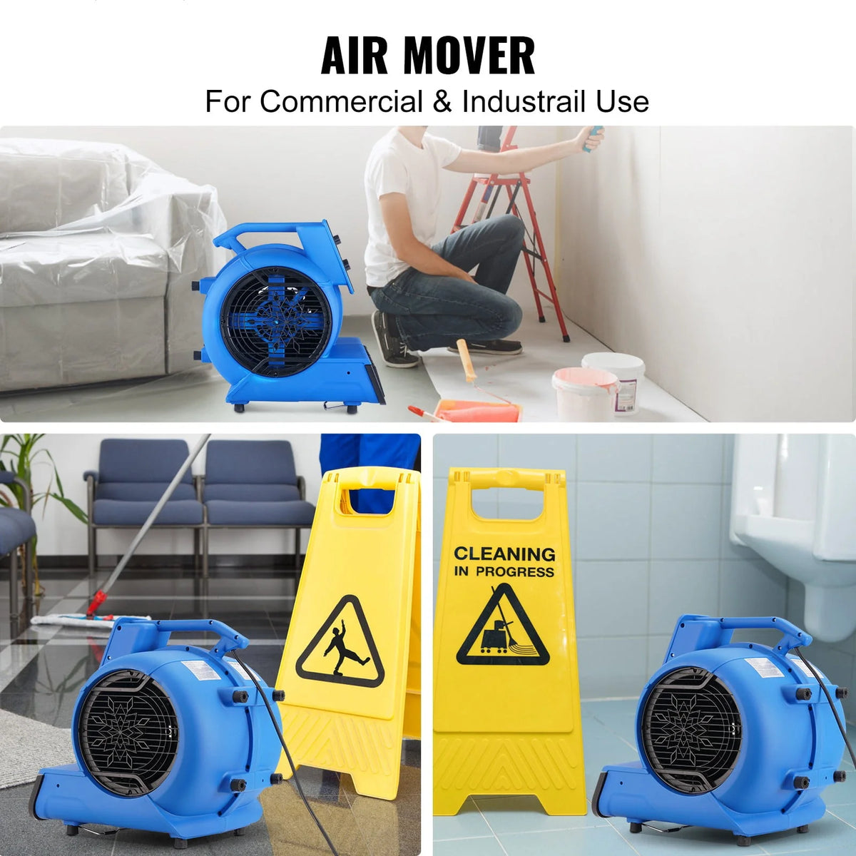 1000 CFM 3-Speed Portable Floor Blower Fan M4128