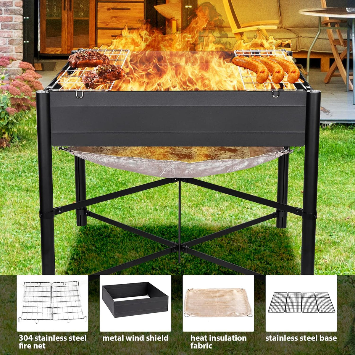 Portable Smokeless Wood Burning Fire Pit A964578