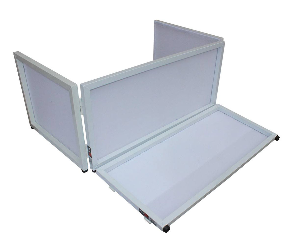 6ft Table Top DJ Facade White Trim Black White Scrim P201918
