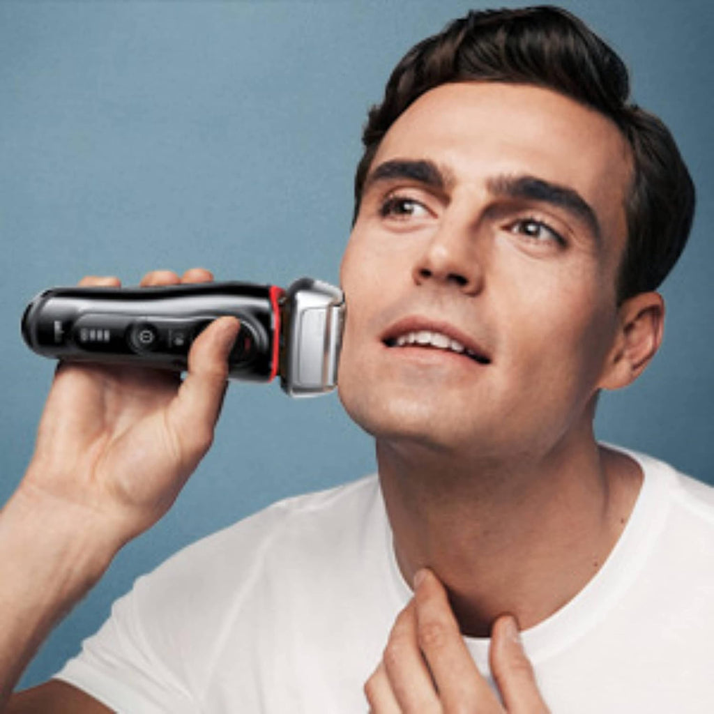 Silver Electric Shaver with Clean & Charge Station and Travel Case M240
