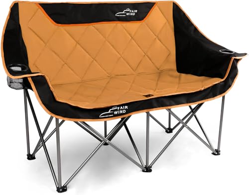 Oversized Fully Padded Folding Camping Chair Black U247
