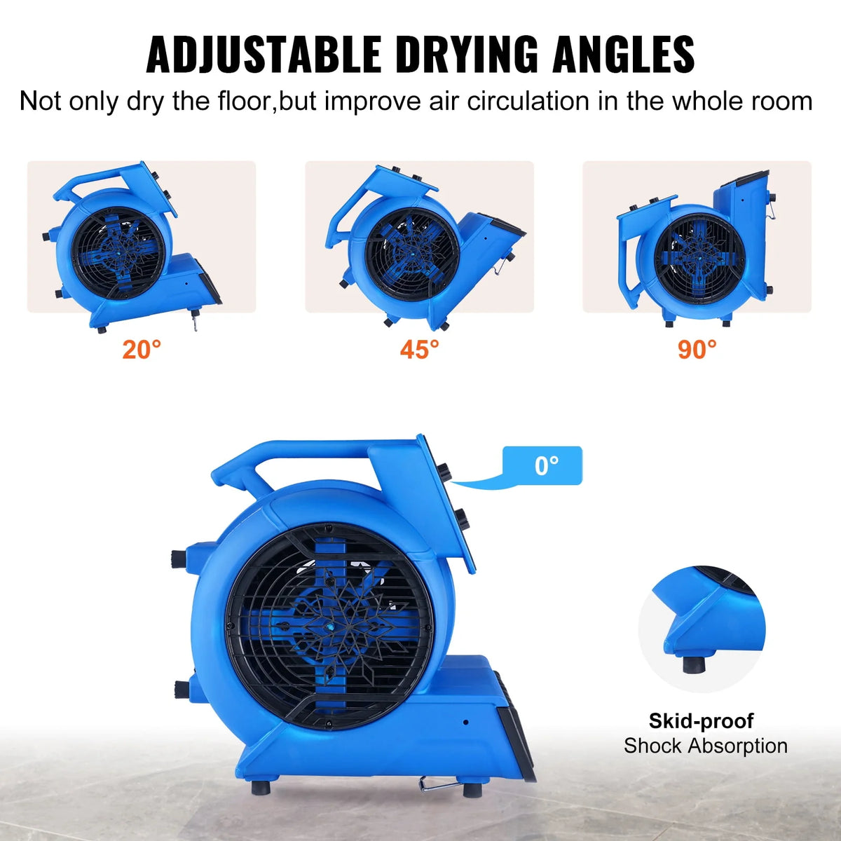 1000 CFM 3-Speed Portable Floor Blower Fan M4128